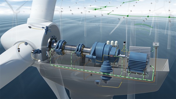 The condition monitoring system features seven acceleration sensors that are installed on the drive of the wind turbine.
